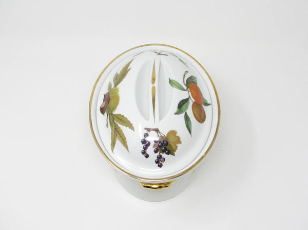 edgebrookhouse - Vintage Royal Worcester Evesham Gold Lidded Casserole with Flat Handle