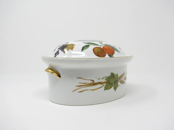 edgebrookhouse - Vintage Royal Worcester Evesham Gold Lidded Casserole with Flat Handle