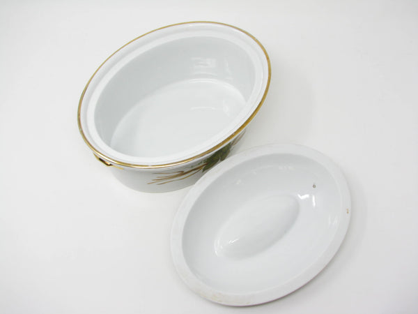 edgebrookhouse - Vintage Royal Worcester Evesham Gold Lidded Casserole with Flat Handle