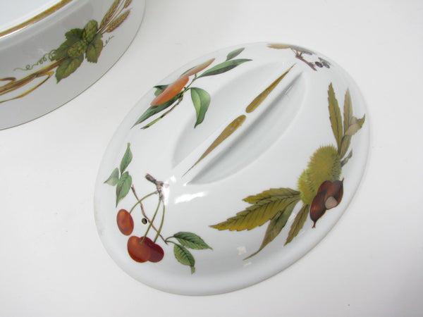 edgebrookhouse - Vintage Royal Worcester Evesham Gold Lidded Casserole with Flat Handle