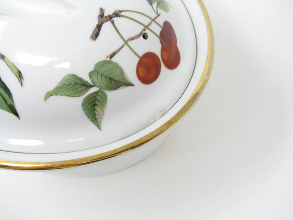 edgebrookhouse - Vintage Royal Worcester Evesham Gold Lidded Casserole with Flat Handle