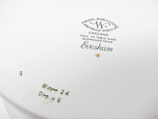 edgebrookhouse - Vintage Royal Worcester Evesham Gold Lidded Casserole with Flat Handle