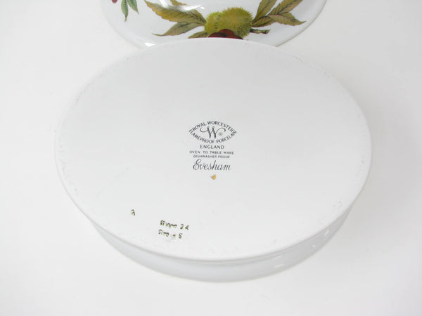 edgebrookhouse - Vintage Royal Worcester Evesham Gold Lidded Casserole with Flat Handle
