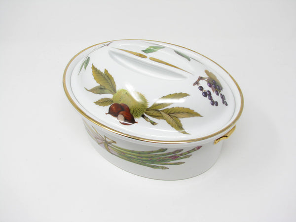 edgebrookhouse - Vintage Royal Worcester Evesham Gold Lidded Casserole with Flat Handle