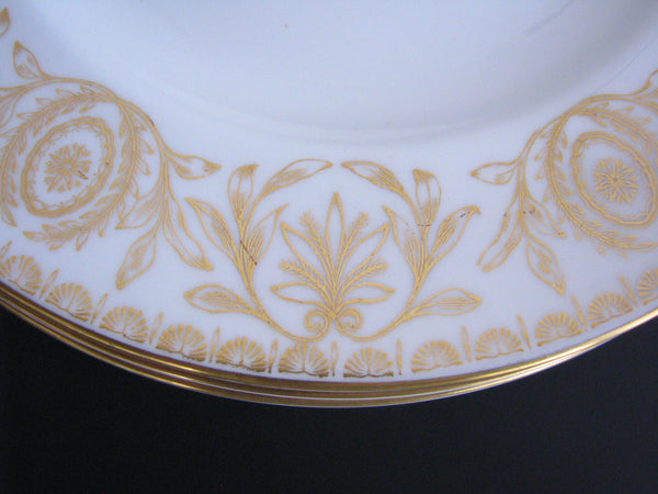 edgebrookhouse - Vintage Royal Worcester Pompadour Gold and White Salad Plates- Set of 12