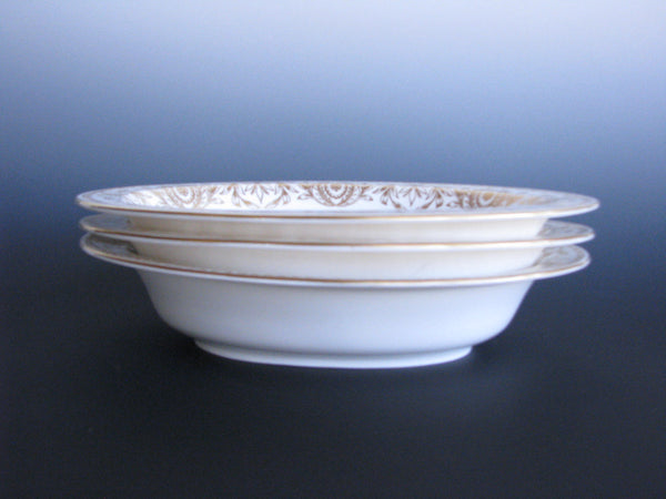 edgebrookhouse - Vintage Royal Worcester Pompadour Gold and White Serving Bowls - Set of 3