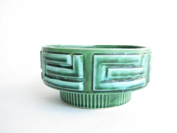 edgebrookhouse - Vintage Rubens Originals Round Green Ceramic Planter