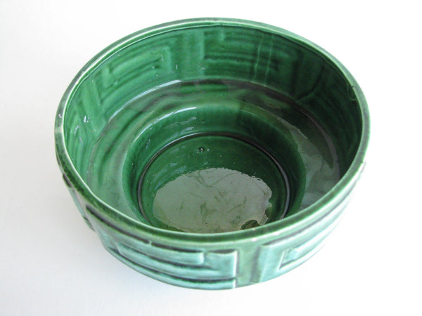 edgebrookhouse - Vintage Rubens Originals Round Green Ceramic Planter