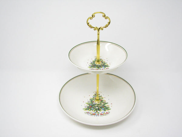 edgebrookhouse - Vintage Salem Christmas Eve Earthenware Dessert Serving Set - 9 Pieces