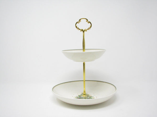 edgebrookhouse - Vintage Salem Christmas Eve Earthenware Dessert Serving Set - 9 Pieces