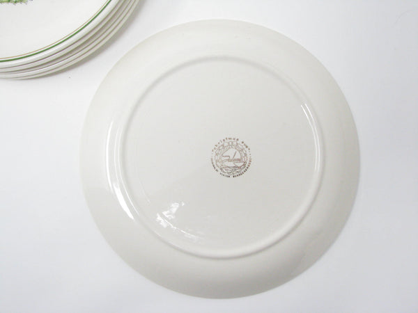 edgebrookhouse - Vintage Salem Christmas Eve Earthenware Dessert Serving Set - 9 Pieces