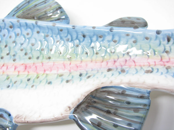 edgebrookhouse - Vintage Salmon Shaped Ceramic Platter