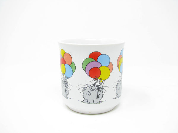 edgebrookhouse - Vintage Sandra Boynton Cats Holding Balloons Ceramic Mug