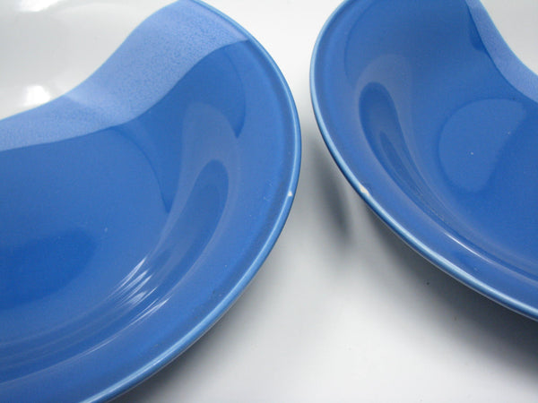 edgebrookhouse - Vintage Sango Trio Blue Stoneware Bowls Made in Japan - 5 Pieces
