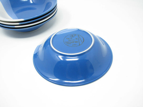edgebrookhouse - Vintage Sango Trio Blue Stoneware Bowls Made in Japan - 5 Pieces