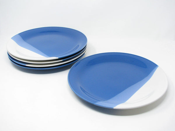 edgebrookhouse - Vintage Sango Trio Blue Stoneware Dinner Plates Made in Japan - 5 Pieces