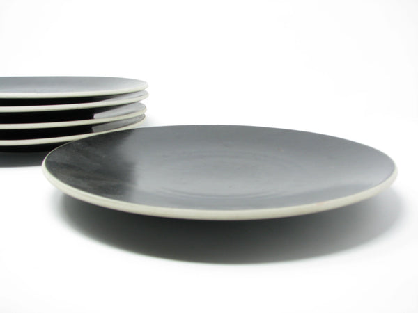 edgebrookhouse - Vintage Sasaki Colorstone Matte Black Dinner Plates Made in Japan - 5 Pieces