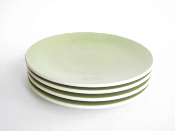 edgebrookhouse - Vintage Sasaki Colorstone Wasabi Green Dinner Plates Made in Japan - Set of 4
