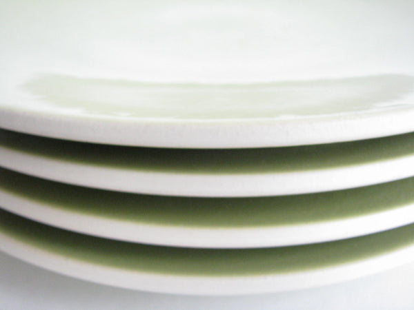 edgebrookhouse - Vintage Sasaki Colorstone Wasabi Green Dinner Plates Made in Japan - Set of 4