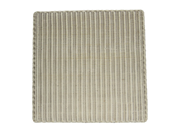 edgebrookhouse - Vintage Sculptural Rattan Ottoman or Coffee Table With Loose Cushion Top