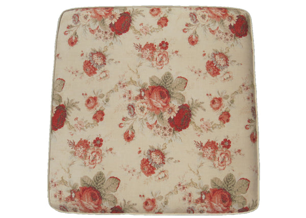 edgebrookhouse - Vintage Sculptural Rattan Ottoman or Coffee Table With Loose Cushion Top