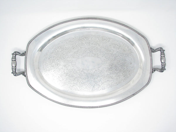 edgebrookhouse - Vintage Sheets-Rockford Silverplate Company Large Waiter Serving Tray