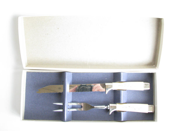 edgebrookhouse - Vintage Sheffield Stainless Steel Cutlery Carving Set - 2 Pieces
