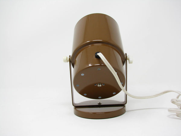 edgebrookhouse - Vintage Shine Brown Enameled Metal Adjustable and Rotating Uplight Lamp