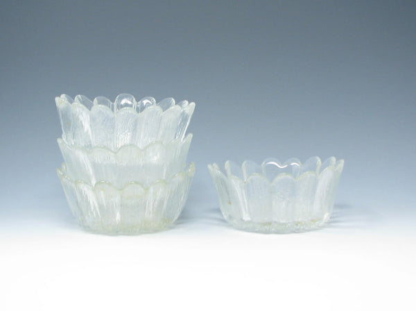 edgebrookhouse - Vintage Sidse Werner for Holmegaard Denmark Danish Flower Shaped Glass Bowls - 4 Pieces