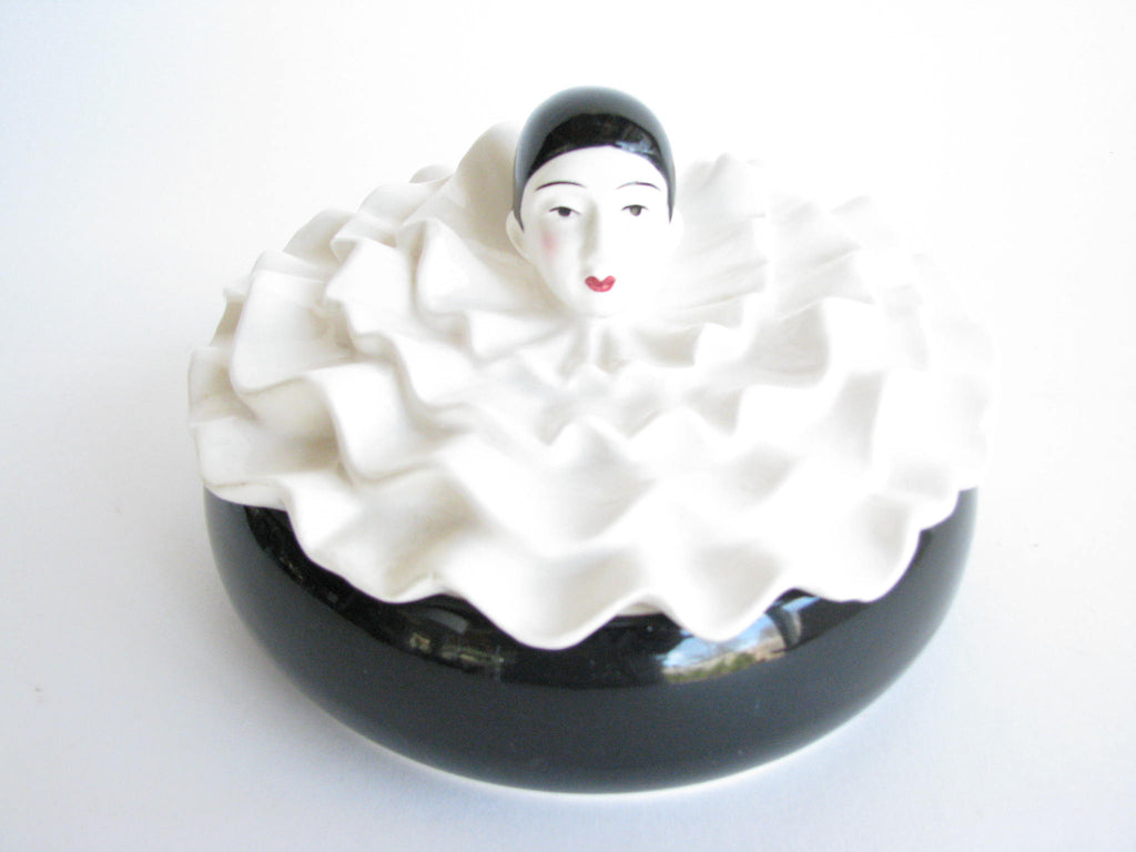 Vintage Sigma TasteSetter Harlequin Pierrot Clown Mime Lidded