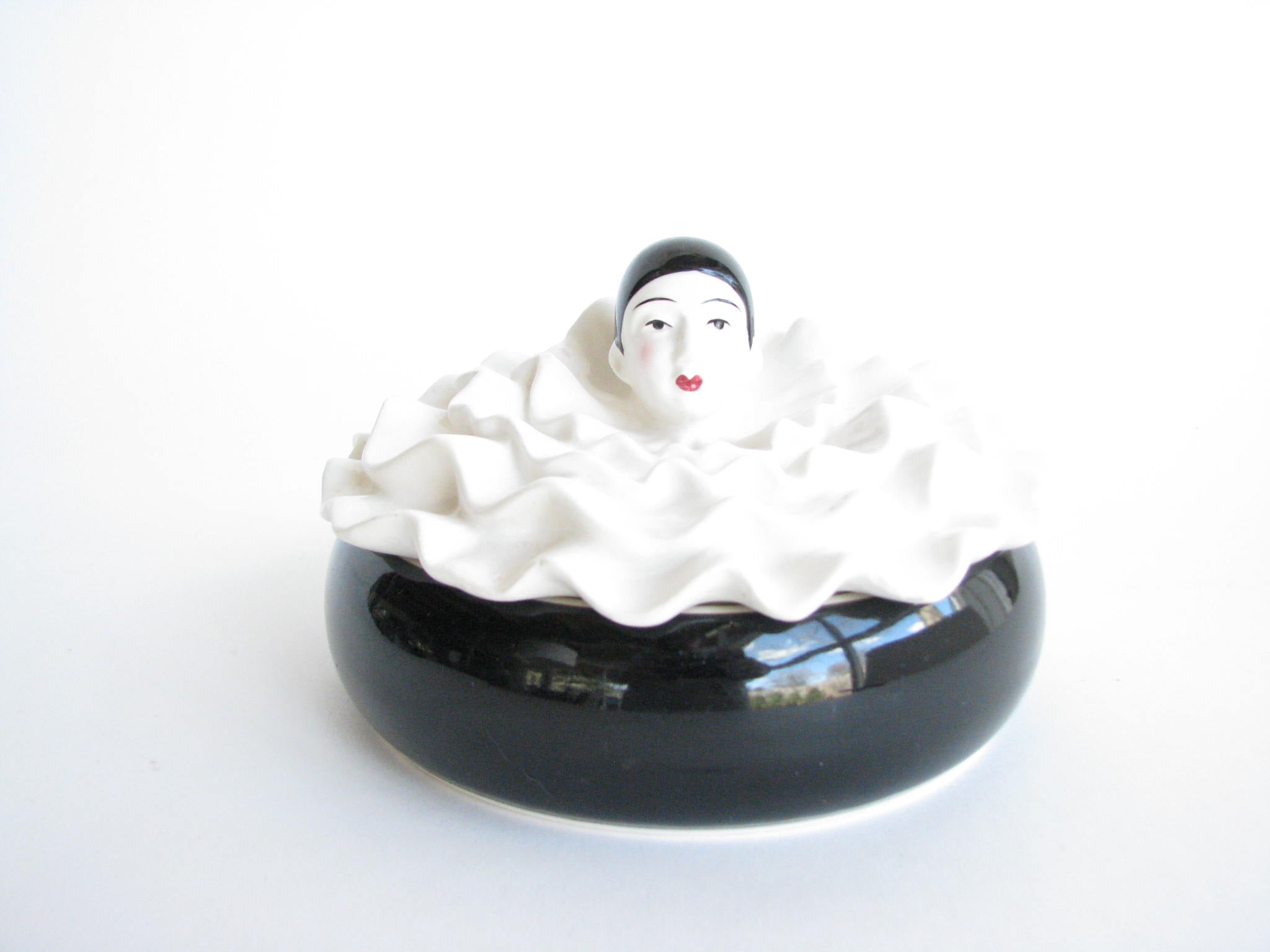 Vintage Sigma TasteSetter Harlequin Pierrot Clown Mime Lidded