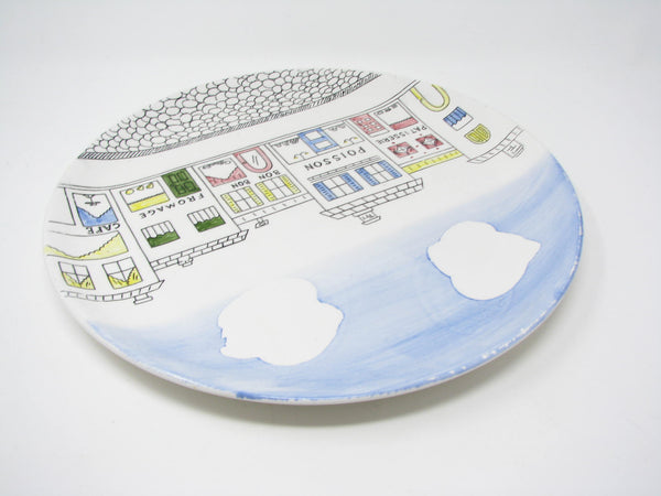 edgebrookhouse - Vintage Sigma the Tastesetter Rue de Gourmet Ceramic Platter or Cake Plate with Paris City Scene