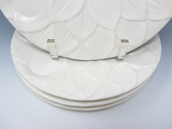 edgebrookhouse - Vintage Sigma the Tastesetter White Ceramic Flower Petal Snack Plates - 4 Pieces