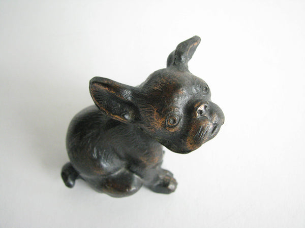 edgebrookhouse - Vintage Small Bronze French Bulldog Figurine