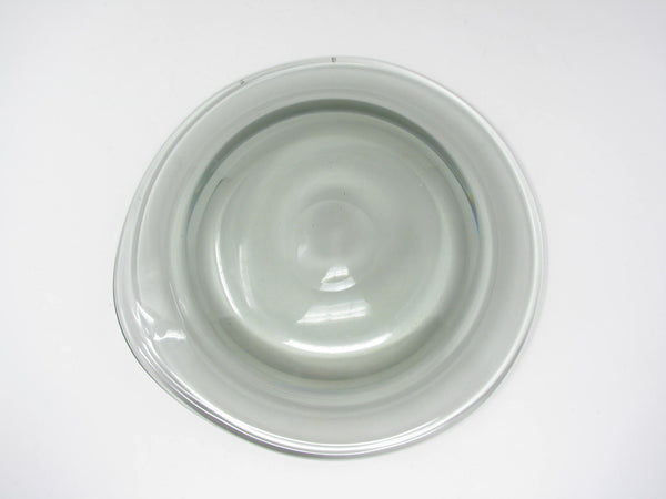 edgebrookhouse - Vintage Smoke Gray Studio Art Glass Trinket Dish or Ashtray