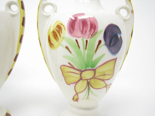 edgebrookhouse - Vintage Southern Pottery Blue Ridge Tafoya Tulip Vases - Set of 2
