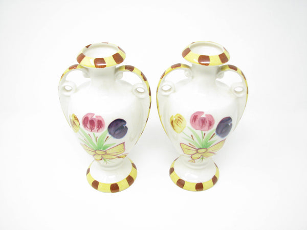 edgebrookhouse - Vintage Southern Pottery Blue Ridge Tafoya Tulip Vases - Set of 2