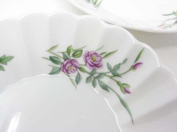 edgebrookhouse - Vintage Spode Bone China Small Bowls with Floral Design - Set of 4