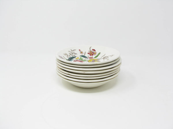 edgebrookhouse - Vintage Spode Gainsborough Earthenware Small Bowls with Floral Design - 8 Pieces