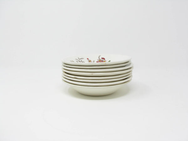 edgebrookhouse - Vintage Spode Gainsborough Earthenware Small Bowls with Floral Design - 8 Pieces