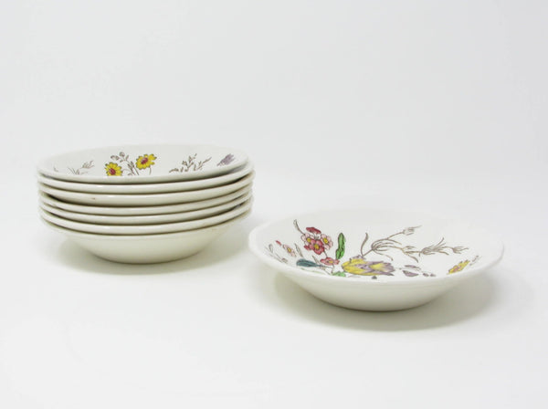 edgebrookhouse - Vintage Spode Gainsborough Earthenware Small Bowls with Floral Design - 8 Pieces