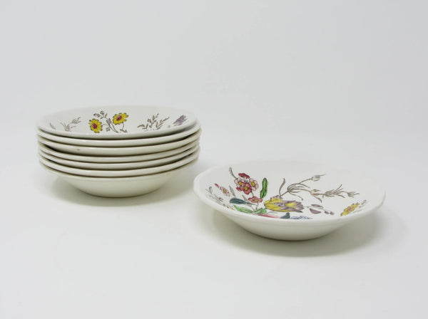 edgebrookhouse - Vintage Spode Gainsborough Earthenware Small Bowls with Floral Design - 8 Pieces