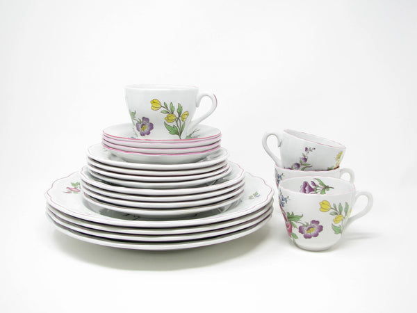 edgebrookhouse - Vintage Spode Marlborough Sprays Dinnerware Set with Floral Design - 4 Place Settings - 20 Pieces