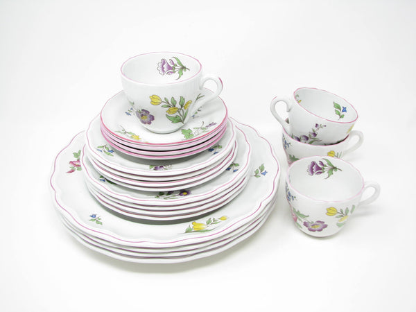 edgebrookhouse - Vintage Spode Marlborough Sprays Dinnerware Set with Floral Design - 4 Place Settings - 20 Pieces