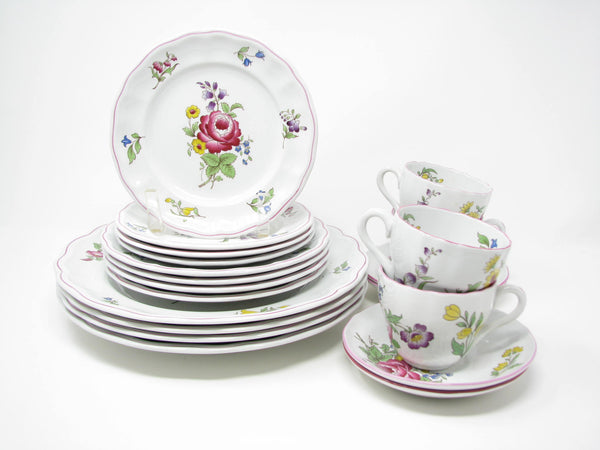 edgebrookhouse - Vintage Spode Marlborough Sprays Dinnerware Set with Floral Design - 4 Place Settings - 20 Pieces