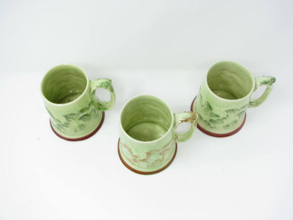 edgebrookhouse - Vintage Sterling Pottery England Ceramic Acanthus Mugs - 3 Pieces