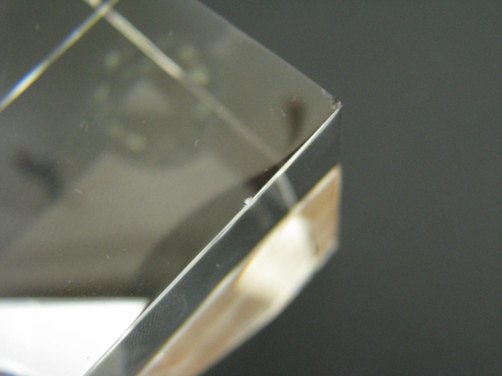 Vintage Steuben Crystal Floating Spheres Cube Prism Paperweight Signed ...