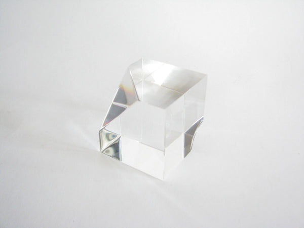 edgebrookhouse - Vintage Steuben Crystal Floating Spheres Cube Prism Paperweight Signed