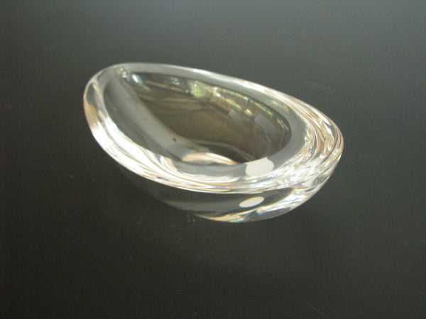 edgebrookhouse - Vintage Steuben Ted Muehling Seed Pod Crystal Clear Trinket Dish Made in Germany