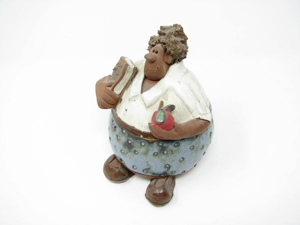 edgebrookhouse - Vintage Studio Art Pottery Figurine of a Teacher Signed by Artist